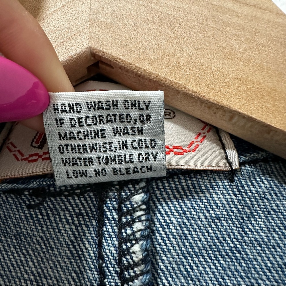 Apache Rhinestone Denim Blue Jean Vest S - Picture 3 of 5
